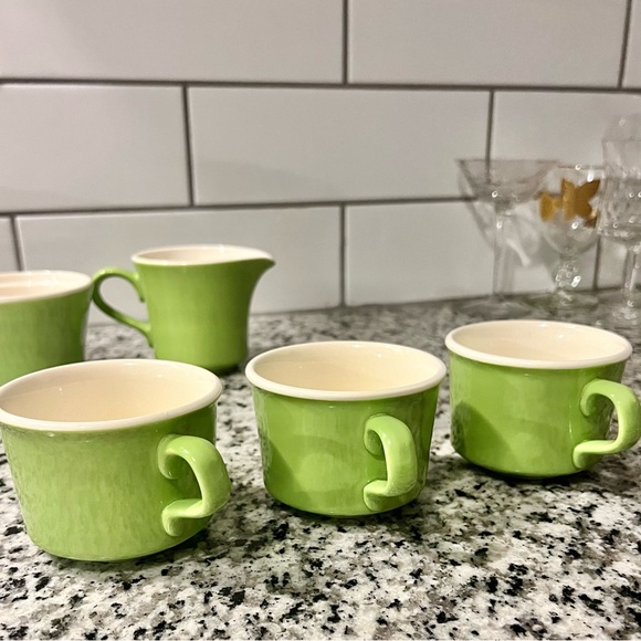 1960s Mid Century Modern, Retro Lime Green‎ Coffee Accessories USA Branded Set - Picture 8 of 15